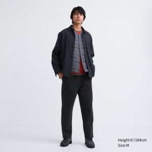 Spodnie Męskie Uniqlo Washed Jersey Ankle Czarne,Uniqlo Polska | C476342