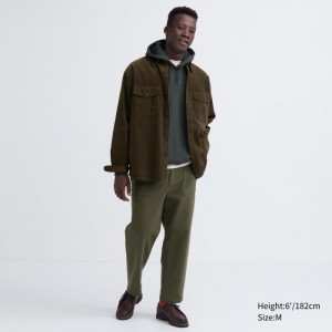 Spodnie Męskie Uniqlo Washed Jersey Ankle Oliwkowe,Uniqlo Polska | O178129