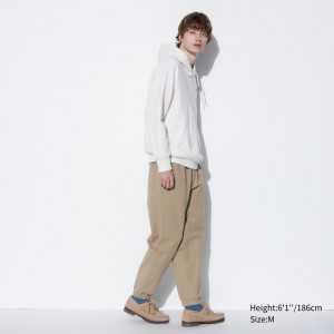 Spodnie Męskie Uniqlo Washed Jersey Jogger Beżowe,Uniqlo Polska | L824554