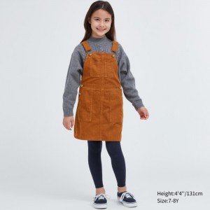 Sukienka Dziecięce Uniqlo Corduroy Jumper Pomarańczowe,Uniqlo Polska | R394653
