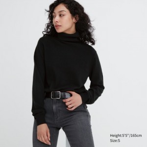 Sweter Damskie Uniqlo Cashmere Turtleneck Czarne,Uniqlo Polska | P067638