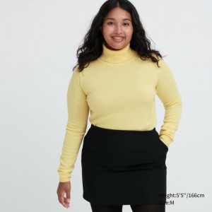 Sweter Damskie Uniqlo Cashmere Turtleneck Żółte,Uniqlo Polska | O018065