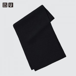 Szaliki Damskie Uniqlo Chunky Stole Czarne,Uniqlo Polska | H371233