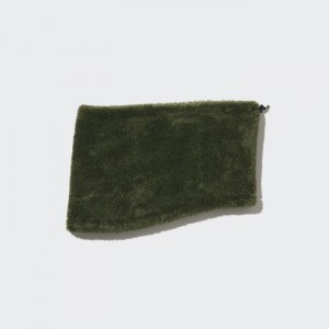 Szaliki Damskie Uniqlo HEATTECH Fluffy Yarn Fleece Neck Warmer Oliwkowe,Uniqlo Polska | R252186