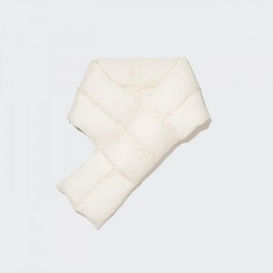 Szaliki Damskie Uniqlo HEATTECH Lined Padded Białe,Uniqlo Polska | B519188