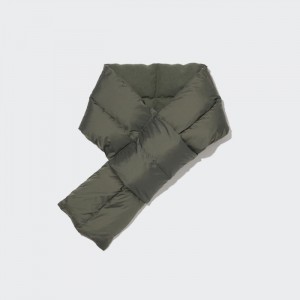 Szaliki Damskie Uniqlo HEATTECH Lined Padded Oliwkowe,Uniqlo Polska | E455916