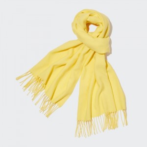 Szaliki Damskie Uniqlo HEATTECH Żółte,Uniqlo Polska | N028311