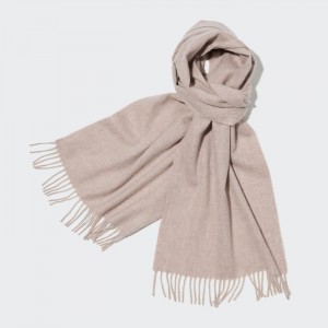 Szaliki Męskie Uniqlo Cashmere Beżowe,Uniqlo Polska | S677677
