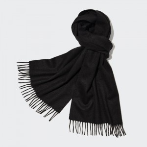 Szaliki Męskie Uniqlo Cashmere Czarne,Uniqlo Polska | B020759