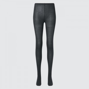 Tights Damskie Uniqlo HEATTECH Ribbed Knitted Szare,Uniqlo Polska | C409293