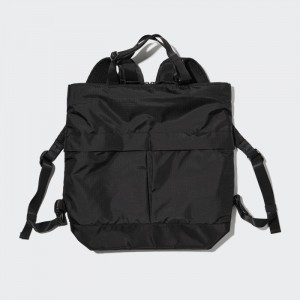 Torby Damskie Uniqlo Utility 2-Way Bag Czarne,Uniqlo Polska | N407135
