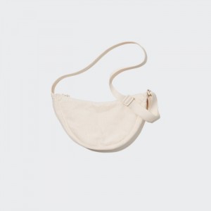 Torby Męskie Uniqlo Corduroy Round Mini Shoulder Bag Białe,Uniqlo Polska | N111761