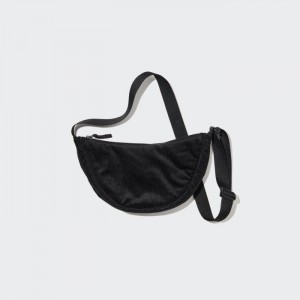 Torby Męskie Uniqlo Corduroy Round Mini Shoulder Bag Czarne,Uniqlo Polska | E453808