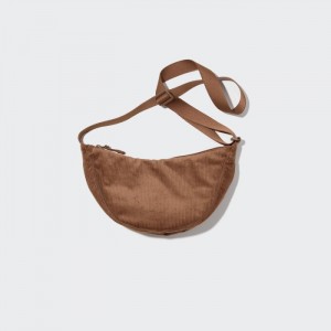 Torby Męskie Uniqlo Corduroy Round Mini Shoulder Bag Brązowe,Uniqlo Polska | N995438