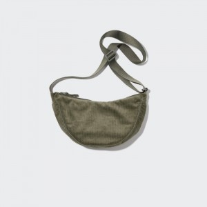 Torby Męskie Uniqlo Corduroy Round Mini Shoulder Bag Oliwkowe,Uniqlo Polska | J860376